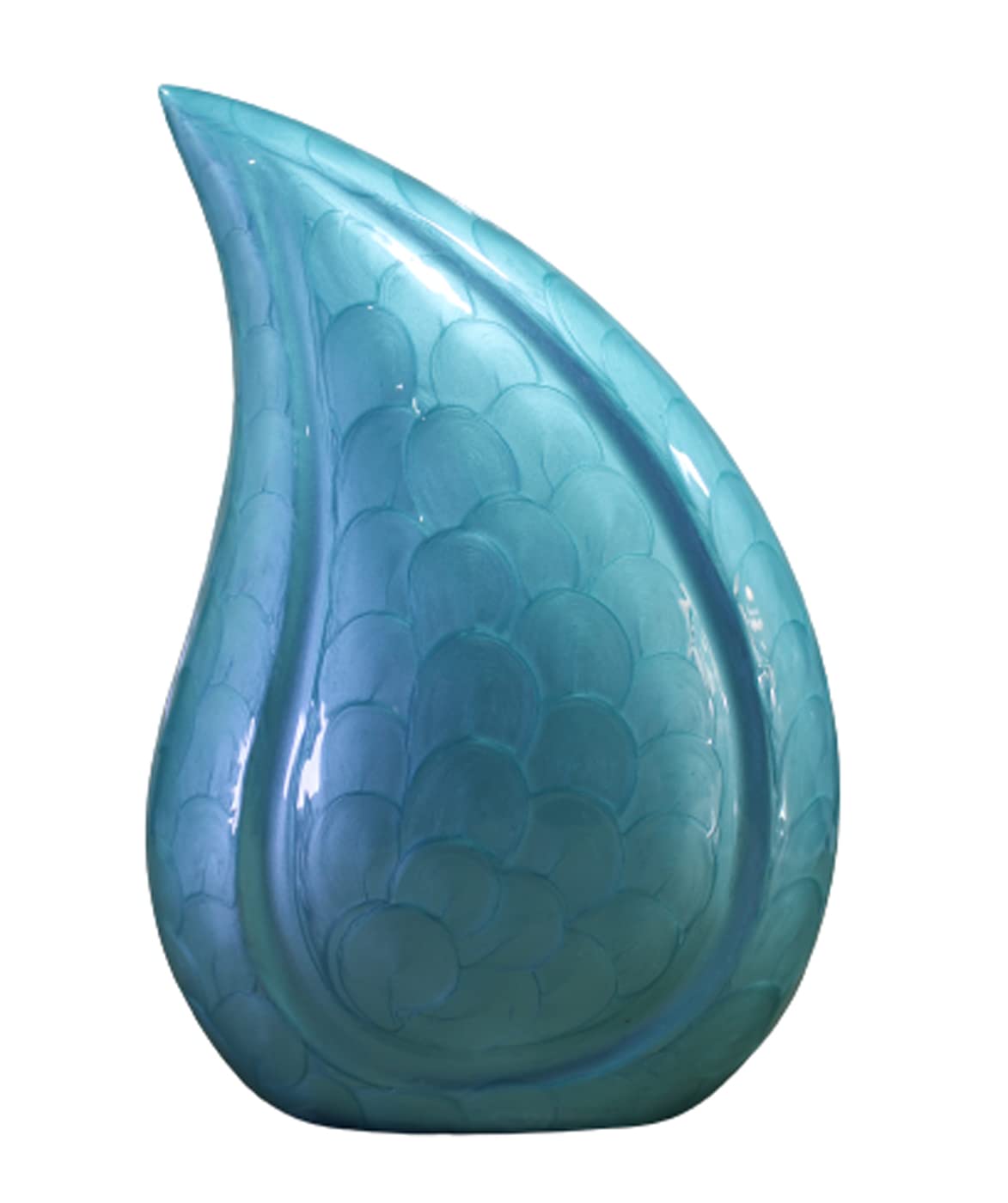 ESPLANADE Teardrop Cremation Urn | Metal Urn | Sky Blue