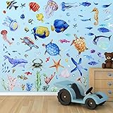 116 Pieces Ocean Wall Decals Under The Sea Fish