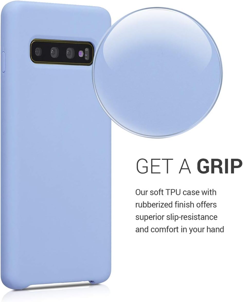 kwmobile Case Compatible with Samsung Galaxy S10 Case - TPU Silicone Phone Cover with Soft Finish - Light Blue Matte - Image 4