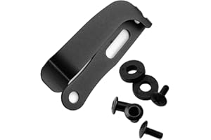 K Sheath Clip for Kydex Holsters, 420 Stainless Steel Belt Clip with Set Screw, Back Carry Metal Clip for Outdoor Camping and