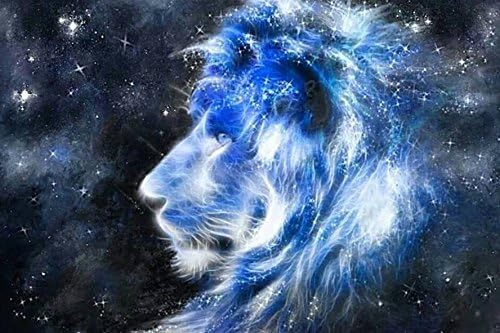 Premium 5D Paint With Diamonds Official Full Kit -"Stardust Lion" - 30x20cm 100% Full Canvas Square Diamonds PWD Premium DIY Diamond Painting Kit for Adult Cross Stitch Lovers Plus Full Toolkit