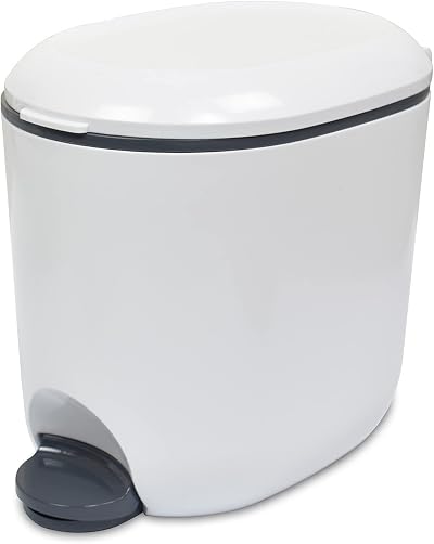 Addis Premium Deluxe Bathroom Pedal Bin 3.5 L Inner Removable Bucket Light Grey