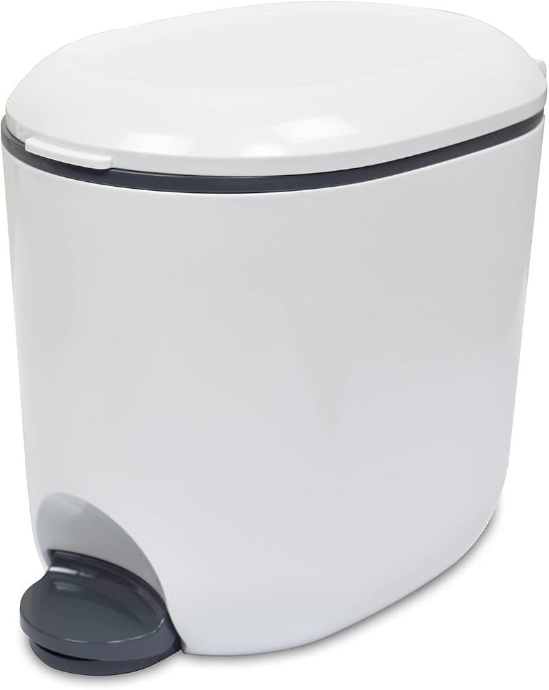Addis Premium Deluxe Bathroom Pedal Bin 3.5 L Inner Removable Bucket Light Grey