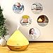 Essential Oil Diffuser 300ml Anjou Aromatherapy Diffuser, Ultrasonic Cool Mist Humidifier for Office, Home Decor Gift, Up to 8H Use, Waterless Auto Shut-Off, 7 Color LED Lights, Wood Grain, BPA-Free