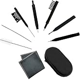 8 Pieces Hearing aid Amplifier Cleaning Tools, Earbuds/Headphones Cleaner Brush Kits with case