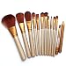 Bestpriceam 12 pcs/set Makeup Brush Set (Gold)