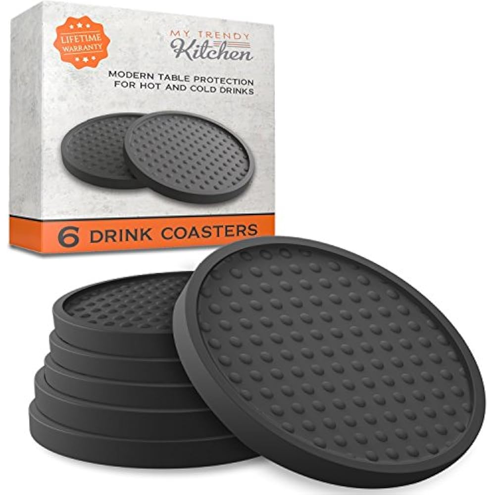 Large Coasters Drink Absorbs Moisture Prevents Table Damage, Modern