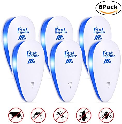 iHomy 6 Pack Pest Control Ultrasonic Repeller, Plug in Repellent Indoor for Mosquitoes, Mice, Ants, Rats, Roaches, Spiders, Flies, Rodents, Cockroach - Eco-Friendly, Human &amp; Pet Safe Pest Warrior
