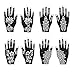 Henna Tattoo Stencil/Temporary Tattoo Temples Set of 8 Sheets,Indian Arabian Tattoo Reusable Stickers Stencils Body Art Designs for Hands