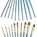 Etmact Professional Gouache Brush,Multifunctional Nylon Thread Drawing Pen, 10 Pieces Paint Brush Used for Acrylic Paints and 2 Plastic Paint Plate Painting Set Acrylic Paint Set Paint Brushes Set