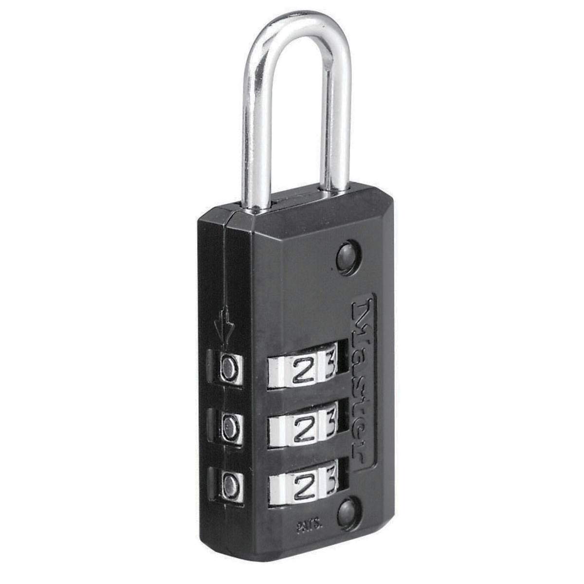 Master Lock 646EURD Combination Padlock with Zinc Body, Black, 6,3 x 2 x 1 cm