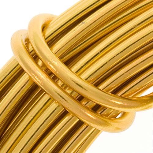 Aluminum Craft Wire Gold Color 12 Gauge 39 Feet (11.8 Meters)