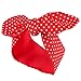 Farochy Red Bow Cotton Headband Red Polka Dot Headband Retro Bowknot Headband Double Wide Headwrap for Women and Girls