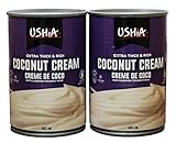 Dairy-free Unsweetened Coconut Milk Extra Thick Cream Lactose Free Kosher 13.5-oz Can - Pack of 2 - By Ushia