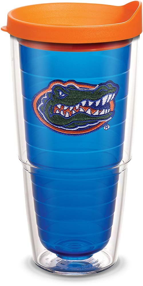 Tervis 1055475 Florida Gators Gator Tumbler with Emblem and Orange Lid 24oz Blue