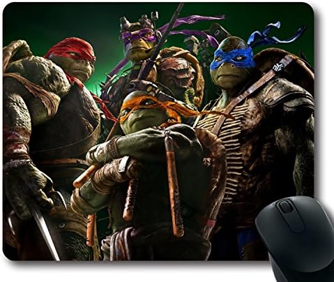 Custom Gaming Mouse Pad with teenage mutant ninja turtles 2014 novelty shredder foot clan leonardo raphael michelangelo Non-Slip Neoprene Rubber Standard Size 9 Inch(220mm) X 7 Inch(180mm) X 1/8 Inch(3mm) Desktop Mousepad Laptop Mousepads Comfortable Computer Mouse Mat