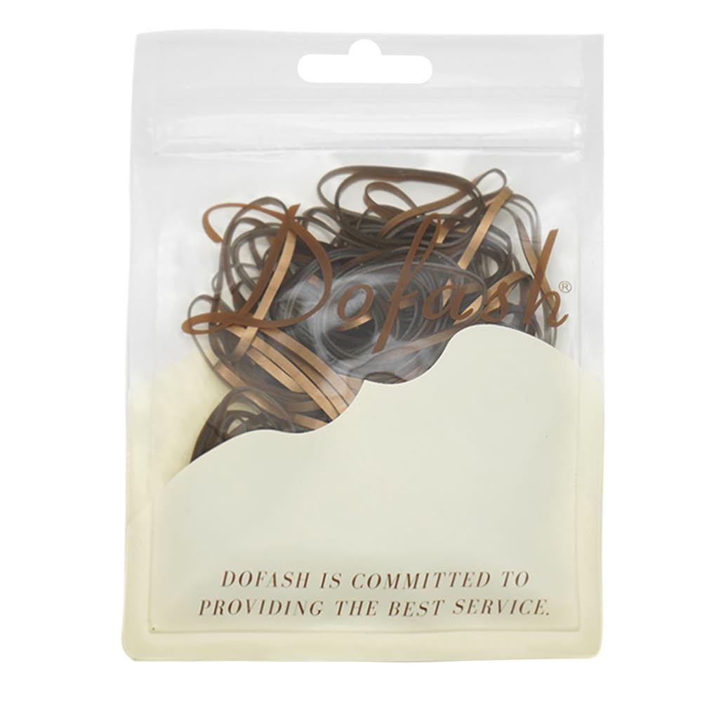 Dofash 2*75MM Snag-free Elastic Hair Ties Rubber Bands for Hair Elastic Hair Bands Hair Rubber Bands Hair Elastics for Women's Hair - 150pcs (Rose Gold) — image 1