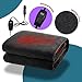 Zone Tech Car Heated Travel Blanket - Fireproof 2 Pack Classic Black Premium Quality 12V Automotive Comfortable Heating Car Seat Blanket Great for Long Trips and Camping