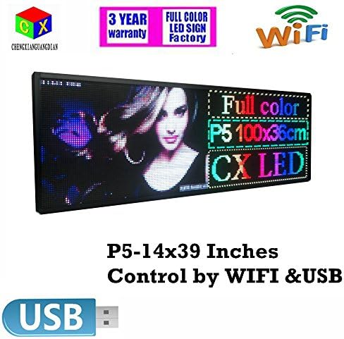 P5 Indoor LED Message &amp; Pictures Sign Scrolling led Display Board for windows By WIFI
