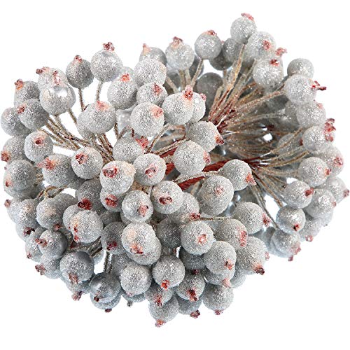 image for BBTO 100 Wired Stems of Artificial Holly Berries Artificial Flower Dec
