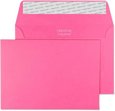 Blake Creative Colour C6 114 x 162 mm Peel and Seal Wallet Envelopes Flamingo