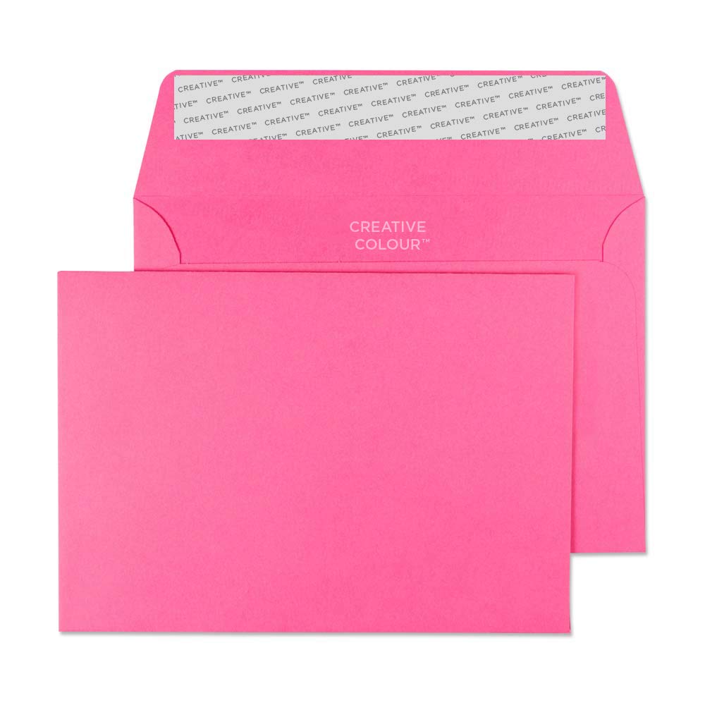 Blake Creative Colour C6 114 x 162 mm 120 gsm Peel & Seal Wallet Envelopes (102) Flamingo Pink - Pack of 500