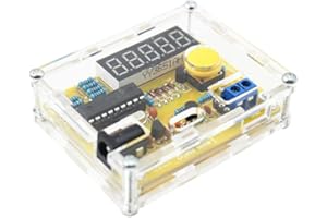 WALFRONT Professional DIY Frequency Counter Meter 1Hz-50MHz Crystal Oscillator Tester with Auto Range 5-Digit LED Display Power Saving Mode for Radio Transceivers Circuit Measurement