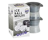Gifts for Guys Sphere Ice Molds - Set of 2 Ice Cube Molds that are essential for any dad, brother, men, or guys home barware collection