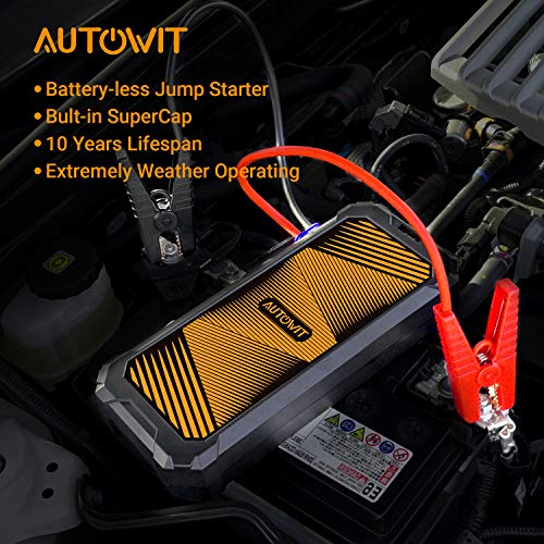 autowit SuperCap 2 Lite 12V BatteryLess Portable Jump Starter, Bulit