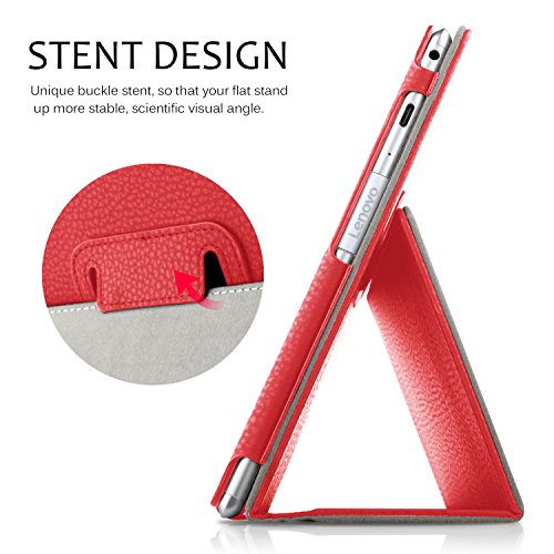 IVSO AT&T Lenovo Moto Tab Case, Ultra Lightweight Leather Stand Cover Case for AT&T Lenovo Moto Tab / Lenovo Tab 4 10 Plus Tablet (Red)