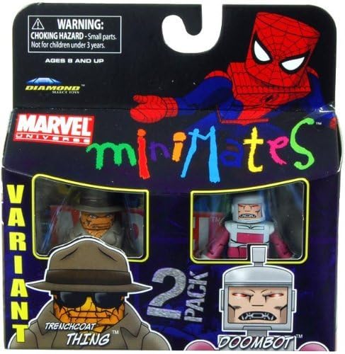 Marvel Minimates Series 37 Mini Figure 2Pack Trenchcoat Thing Doombot Variant