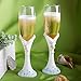 Fashioncraft Finishing Touches Collection Beach Themed Champagne Flutes, One Size (Pack of 1), White