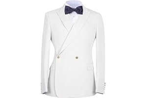 FSERJF Mens Tuxedo Jackets Slim Fit Suit Blazer for Men Double Breasted Homecoming Prom Suit Separate Blazer