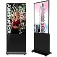 QIXZOCV 54 Inch Indoor Floor Standing Digital Signage Advertising Display Kiosk LCD Screen Commercial Totem Android System Vertical Poster with Auto Media Player
