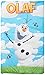 Disney Frozen Olaf Quilted Slumber Bag, Bonus Backpack with Straps, Light Blue/White