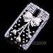 New Hot Cute 3D Pearl Bow Bowknot Crystal Bling Diamond Clear Hard Back Case Cover for Samsung Galaxy S2 T989 Hercules T-Mobile