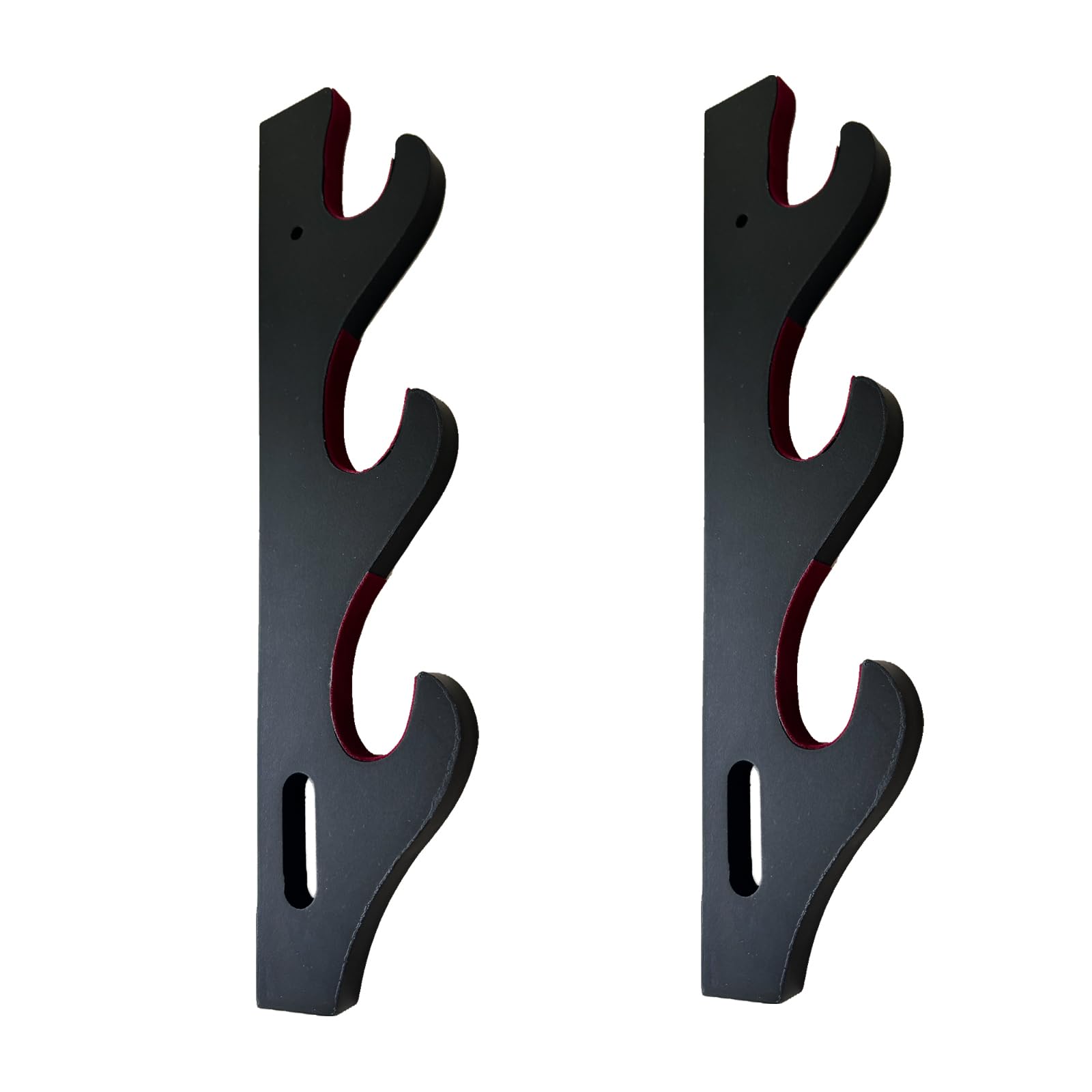 Z-fiber Katana Sword Wall Mount - 1 Pair Adjustable Hooks for Samurai Sword and Demon Slayer Weapon - 3 Levels