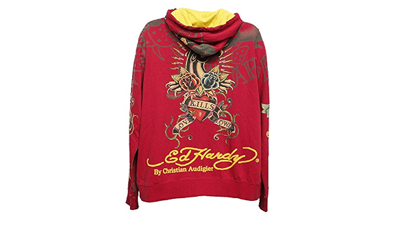 Amazon.com: ed hardy by Christian Audigier algodón con cierre con capucha  chaqueta de punto jersey, XL : Ropa, Zapatos y Joyería