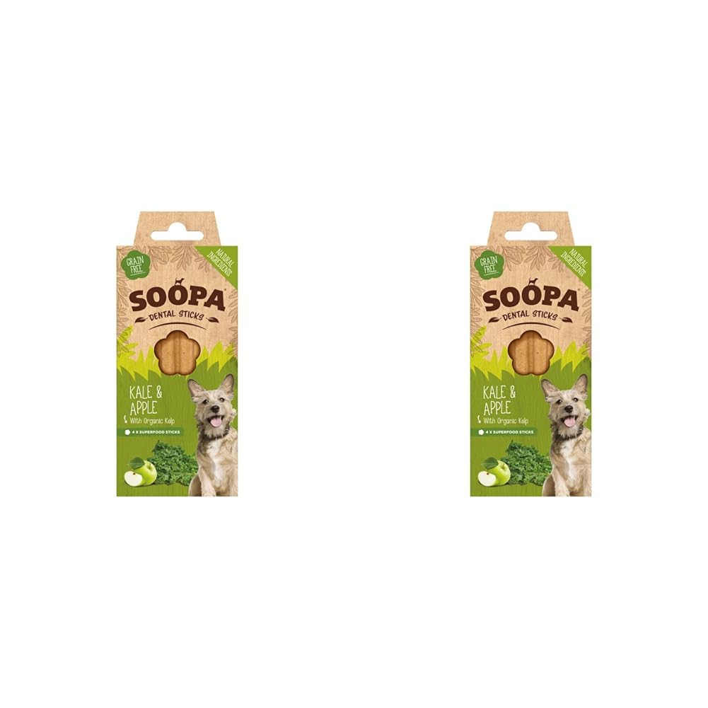 Soopa Kale and Apple Dental Sticks Dog Treat, 100 g (Pack of 2) — image 1