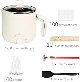 Wax Melter 1.8L Non-stick Pouring Spout UK Plug Candle Making Kit view 2