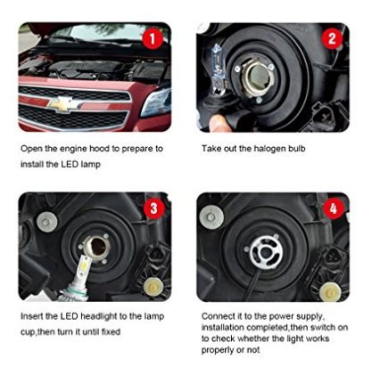 AGM LED C6 H1 Luces Delanteras del Coche (High Beam), 36W Alta Potencia LED COB Bombillas para Faros Delanteros, 2pcs/paquete