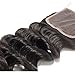 RECOOL 10A Brazilian Hair Loose Deep Wave Bundles with Closure Real Hair 100% Human Hair Extensions Natural Color Ocean Wavy Hair Extensions(12 14 16+10)
