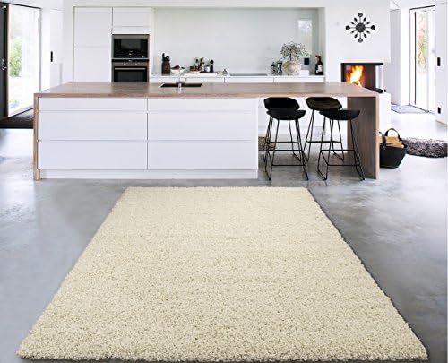 Cozy Shag 2nd Collection Solid Shag Rug (5'0"X7'0"), Ivory