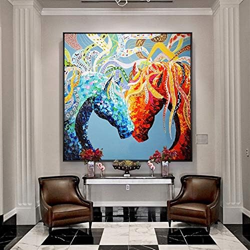 PNYGCJBH Wall26 Canvas Wall Art for Living Room Painting Horse Head Prints Living Room Bedroom Decorative Paintings/Pictures can be Customized (Size : 5050cm)