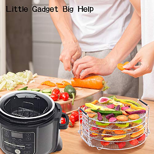 Elitlife Dehydrator Stand for Ninja Foodi Accesories,Food Grade Stainless Steel Dehydrator Rack 8.3-inch Compatible with Pressure Cooker and Air Fryer(6.5 and 8 Quart) - Thumbnail 7