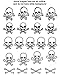 Pirate Theme Nail Art Water Tattoo Stickers Decals - Skulls, Crossbones, Cross Swords 5 Packs