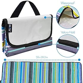 Raytix Beach Bag with Lightweight Fold Up 5’x6’Beach Mat & built-in cooler 51TFhj7rMYL