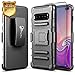 Galaxy S10 5G Case with Screen Protector (Full Coverage 3D PET), NageBee Belt Clip Holster Built-in Kickstand Heavy Duty Shockproof Combo Rugged Armor Durable Case for Samsung Galaxy S10 5G -Black