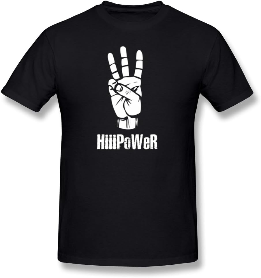 AnneLano Men's HiiiPoWeR Kendrick Lamar Post T-Shirt Black