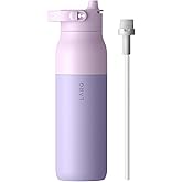 LARQ Bottle Swig Top 34oz - Insulated Reusable Stainless Steel Water Bottle With Built-In Silicone Handle | BPA Free | For Sports, Gym, and Travel, Luberon Lavender